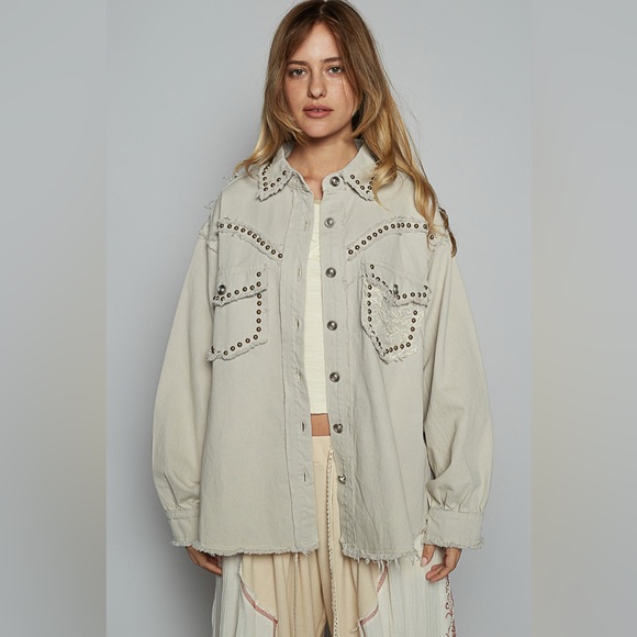 POL “Love On The Range Jacket” | Pale Grey - Picture 1 of 8